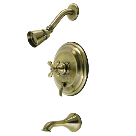 Kingston Brass KB36330AX Tub and Shower Faucet, Antique Brass KB36330AX